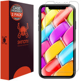 (2-Pack) Apple iPhone XR TechSkin Screen Protector (6.1")(Case Compatible)
