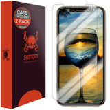 (2-Pack) Apple iPhone XS TechSkin Screen Protector (5.8")[Case Compatible]
