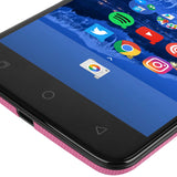 T-Mobile Revvl Plus TechSkin Pink Carbon Fiber Skin