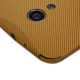Motorola Moto (2nd Gen, 2014) Gold Carbon Fiber Skin Protector