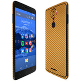 T-Mobile Revvl Plus TechSkin Gold Carbon Fiber Skin