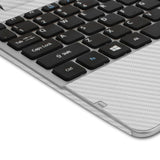 Acer Aspire Switch 10 (Keyboard) Silver Carbon Fiber Skin Protector