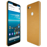 Google Pixel 3 XL TechSkin Gold Carbon Fiber Skin
