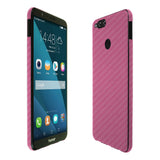 Huawei Honor 7X TechSkin Pink Carbon Fiber Skin (Huawei Mate SE)