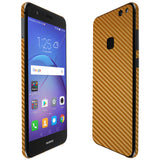 Huawei P10 Lite TechSkin Gold Carbon Fiber Skin