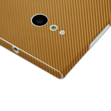 Nokia Lumia 730 / Nokia Lumia 735 Gold Carbon Fiber Skin Protector