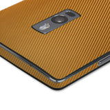 OnePlus 2 / OnePlus Two Gold Carbon Fiber Skin Protector