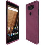 LG V20 TechSkin Pink Carbon Fiber Skin