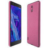 Nokia 3.1 A TechSkin Pink Carbon Fiber Skin [Nokia 3.1 C]