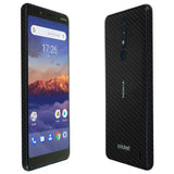 Nokia 3.1 Plus TechSkin Black Carbon Fiber Skin (US Cricket Wireless Version)