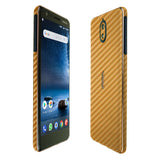 Nokia 3.1 TechSkin Gold Carbon Fiber Skin
