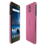 Nokia 3.1 TechSkin Pink Carbon Fiber Skin