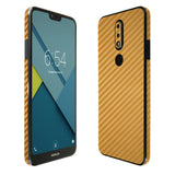 Nokia 7.1 TechSkin Gold Carbon Fiber Skin