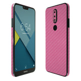 Nokia 7.1 TechSkin Pink Carbon Fiber Skin