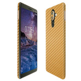 Nokia 7 Plus TechSkin Gold Carbon Fiber Skin