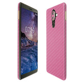 Nokia 7 Plus TechSkin Pink Carbon Fiber Skin