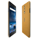Nokia 8 TechSkin Gold Carbon Fiber Skin