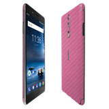 Nokia 8 TechSkin Pink Carbon Fiber Skin