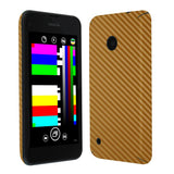 Nokia Lumia 530 Gold Carbon Fiber Skin Protector