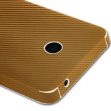 Nokia Lumia 635 Gold Carbon Fiber Skin Protector (compatible with Lumia 630)
