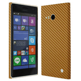 Nokia Lumia 730 / Nokia Lumia 735 Gold Carbon Fiber Skin Protector