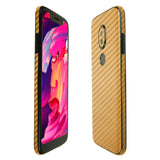 T-Mobile REVVLRY TechSkin Gold Carbon Fiber Skin [5.7 inch Display]