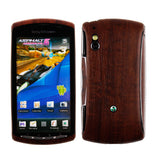 Sony Ericsson Xperia Play Dark Wood Skin Protector